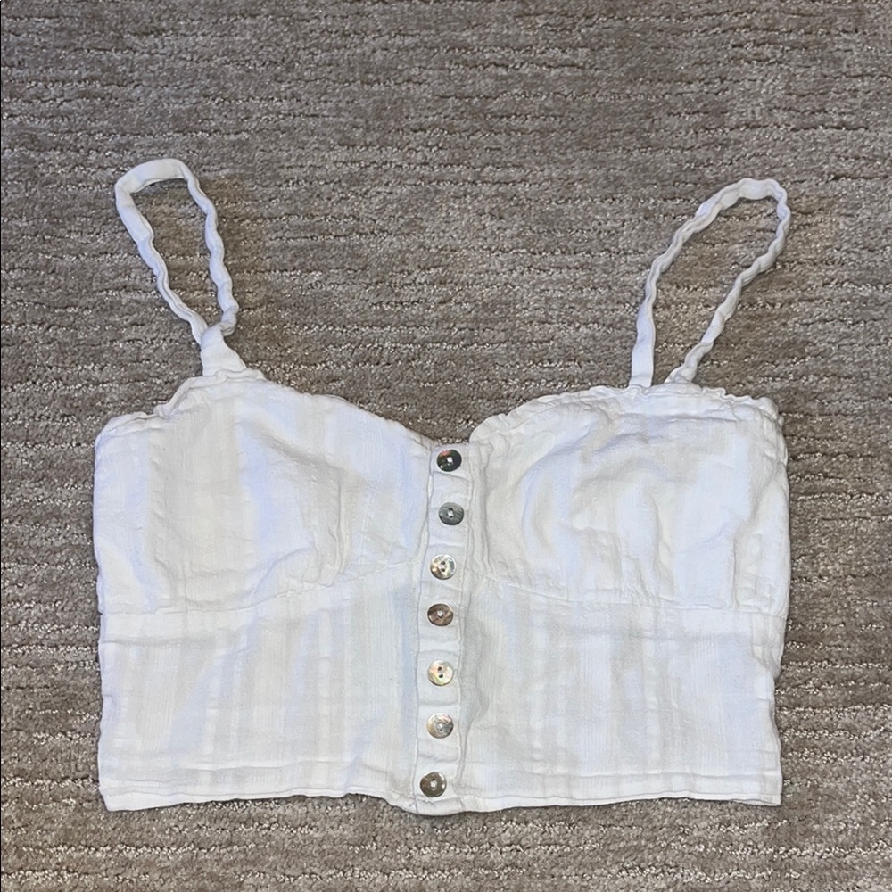 White Bustier Crop Top